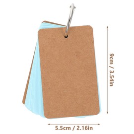 Kraft Notebook Blank Cards, 350pcs Cards with Rings 7 Colors Study Cards Notecards Flashcards for Office Learning Memory Game Pocket Sized Notebook
