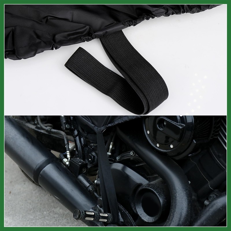 Motoforti M Black Motorcycle Half Cover Waterproof Rain Dust UV
