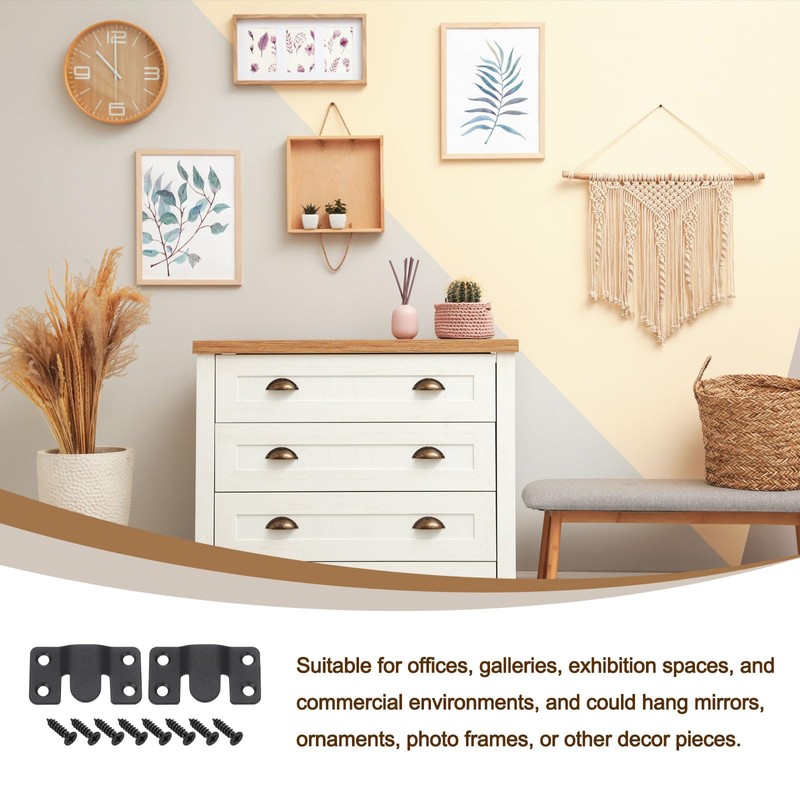 sourcing map 2 Pairs Flush Mount Bracket, 54 x 30mm