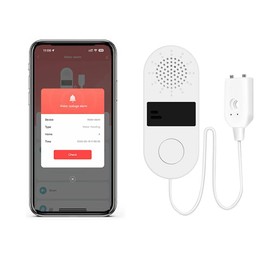 IHSENO Tuya Water Leak Detector/2.4G WiFi Water Sensors with 130dB Adjustable Alarm/Tank Level Monitor Sound Light Alarm/Waterproof Water Alarm Sensor Device Leak Alert SMS Notification (1)