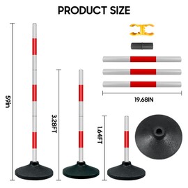 Oulores Soccer Agility Poles,Adjustable Height Hurdles,6PCS Soccer Training Poles with Rubber Base, Detachable Soccer Agility Training Equipment,Dog Agility Hurdle Cone Set Backyard Set （Red-White）