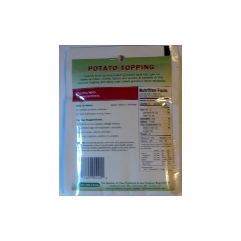 Concord Foods Potato Topping 2 of 1.1oz pkgs