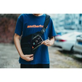 TACTICAL_GEEK Block H Lightweight EDC Pouch, Nylon Multi-Functional Utility Bag, Multiple Carry Ways Small Pouch With Waterproof Zipper, Multi-Purpose Pocket Gear Organizer for Daily Carry（Black