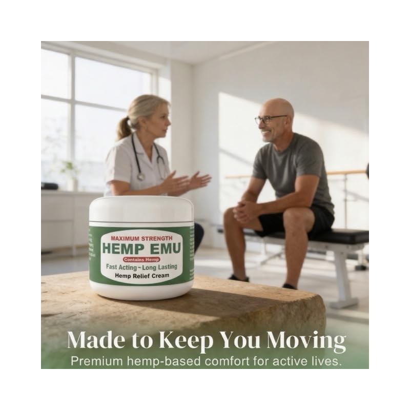 Hemp Emu Joint & Muscle Cream, 4 Oz