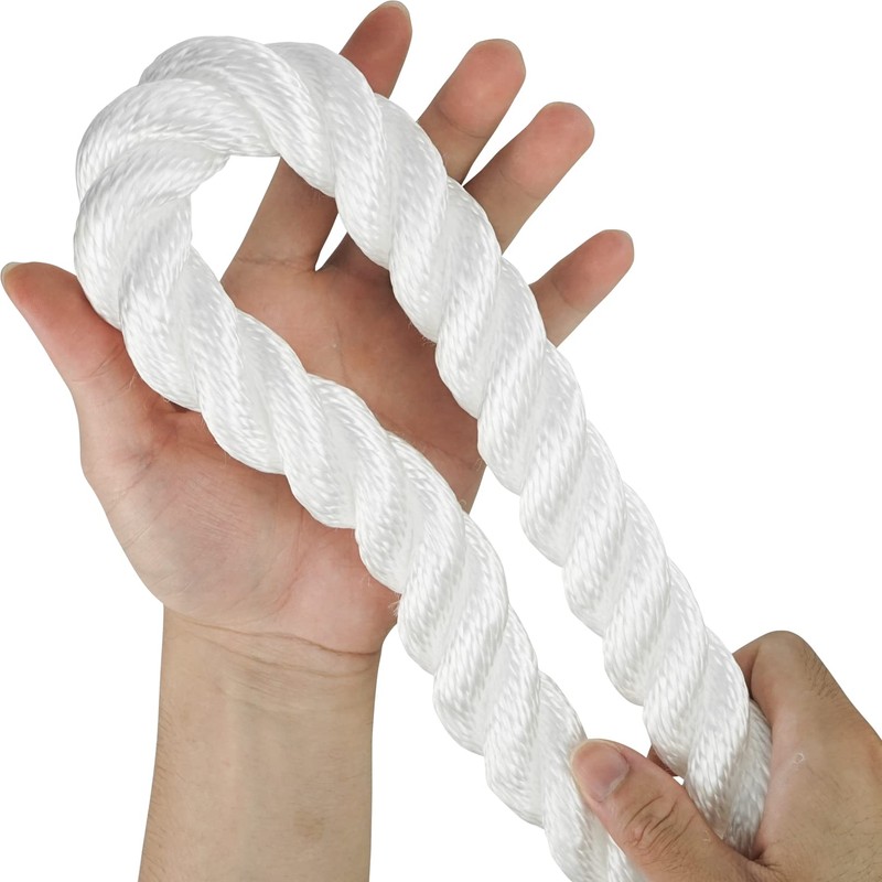 Aoneky 49 Ft Twisted Polypropylene Rope - Floating Polypro Rope