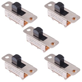 5 x On-On Slide Switch DPDT 1.5A Solder Terminals (Pack of 5)