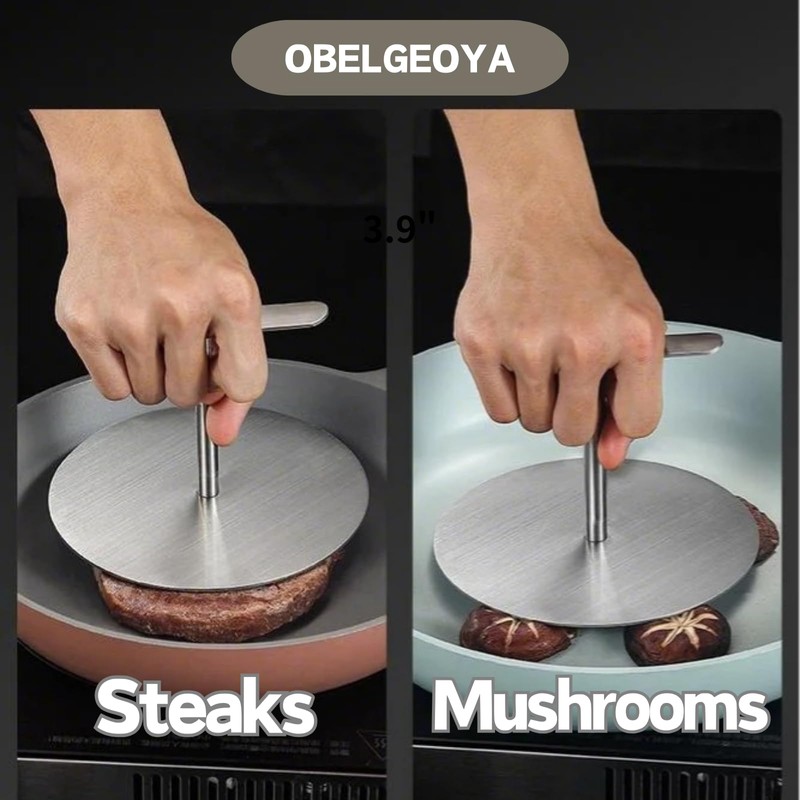 OBELGEOYA 7-Inch Stainless Steel Tortilla Press Maker – Manual Roti