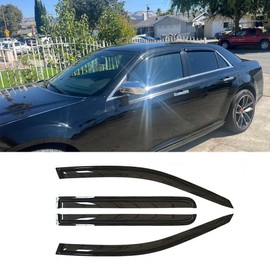 VICOJETOR Rainproof Side Window Wind Deflectors for 2011-2023 Chrysler 300, Tape-on Sun Rain Guard Sets,Nice Looking Window Visors for Cars,Vent Deflector for 11-23 Chrysler 300 94432