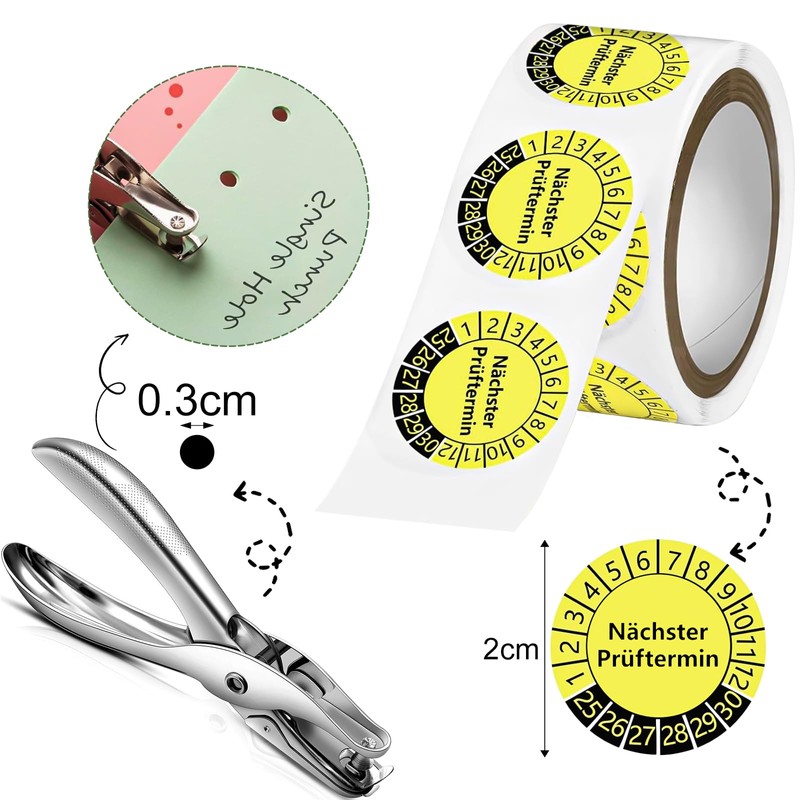SZSMW Test badges, nearest test date, metre tear badge, test