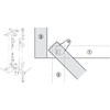 cyclingcolors 2x Tenon Tape Black Hinge Furniture Hinge Spring-Loaded Invisible