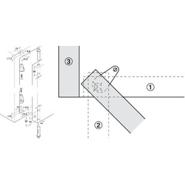 cyclingcolors 2x Tenon Tape Black Hinge Furniture Hinge Spring-Loaded Invisible Stop Door Hinge for Pressing Furniture Doors