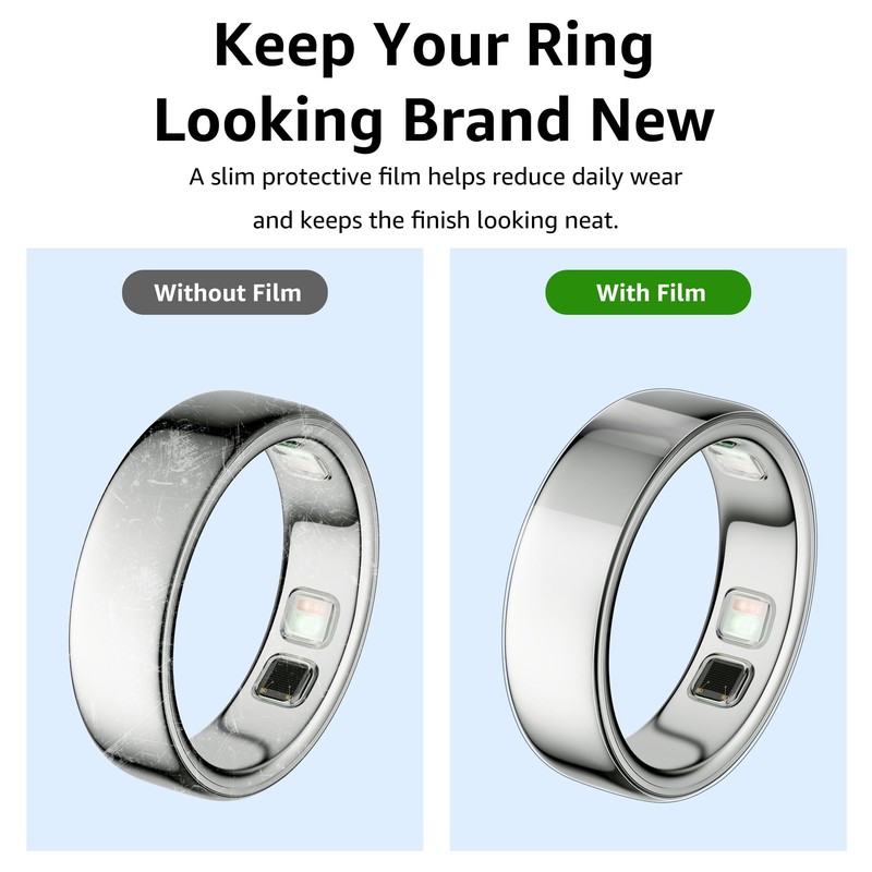10 Pack Clear Films Compatible with Oura Ring 5, 0.14mm