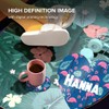 1 x Heart Coaster - Name Hanna Tropic Flamingo Palm