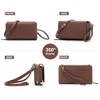 RONSIN Leather Wallets for Women Purse Crossbody Bag with RFID
