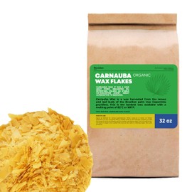 32 Oz Carnauba Wax Flakes for Wood Polishing, Candle Making