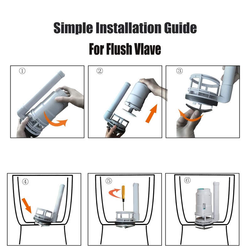 WinZo Universal 3" Dual Flush Valve One Piece Toilet Repairt