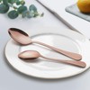 LIANYU 10-Piece Copper Silverware Flatware Set, Stainless Steel Cutlery Set