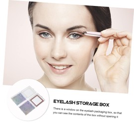 NOLITOY Sets False Eyelash Storage Boxes Set Square Eyelash Case Travel-friendly and Lightweight Pcs