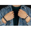 Pulseras para Hombre │ Hacha Vikinga y Cuero │ MB11