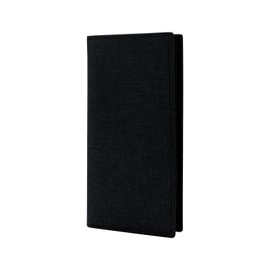 AfitLulu Men's Canvas Wallet with Multi Slot and ID Window, Men's Slim Wallet, Men's Ultra Thin Wallet for Cards, Photos, Coin, black, Modern