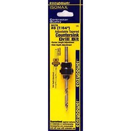 Eazypower 30179#8 7/64" Tapered Drill Bit Countersink with Screw Length and Sink Adjustments (1 Pack)