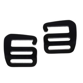 Adjustable 25mm Buckles for Webbing Slide Buckles Aluminium G Hook for Backpack Luggage Strap Webbing  (1 Pair)