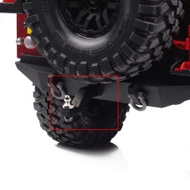 Receptor de enganche de remolque RC de aluminio para 1/10 RC TRX-4 Crawler, negro