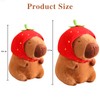 LVQING Cute Capybara Stuffed Animal with Wearable Toast Headset, Gifts