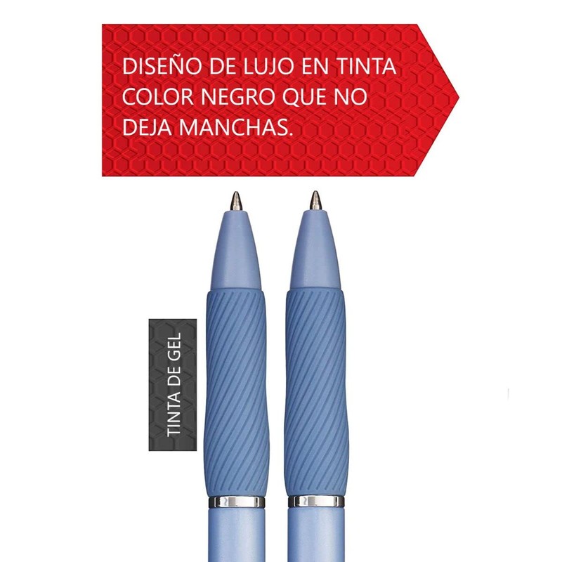 SHARPIE S-gel Bolígrafos, color Negro-Azul, 2 Uds x 0.7mm