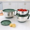 Rorence Mixing Bowls Set: Stainless Steel Non-Slip Bowls with Pour