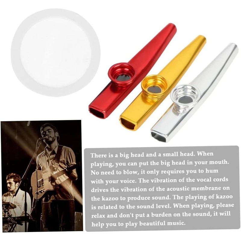 10Pcs White Flute Membrane Transparent Membrane Mouth Parts Accessories Kazoos