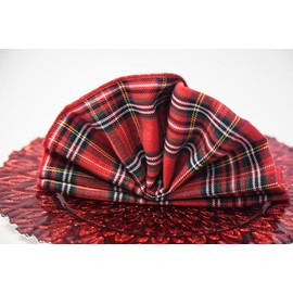 Xmas Tartan Sashes And Table Runners Scottish Royal Stewart Tartan Festive Christmas Dinner Christmas Decor (Napkin)