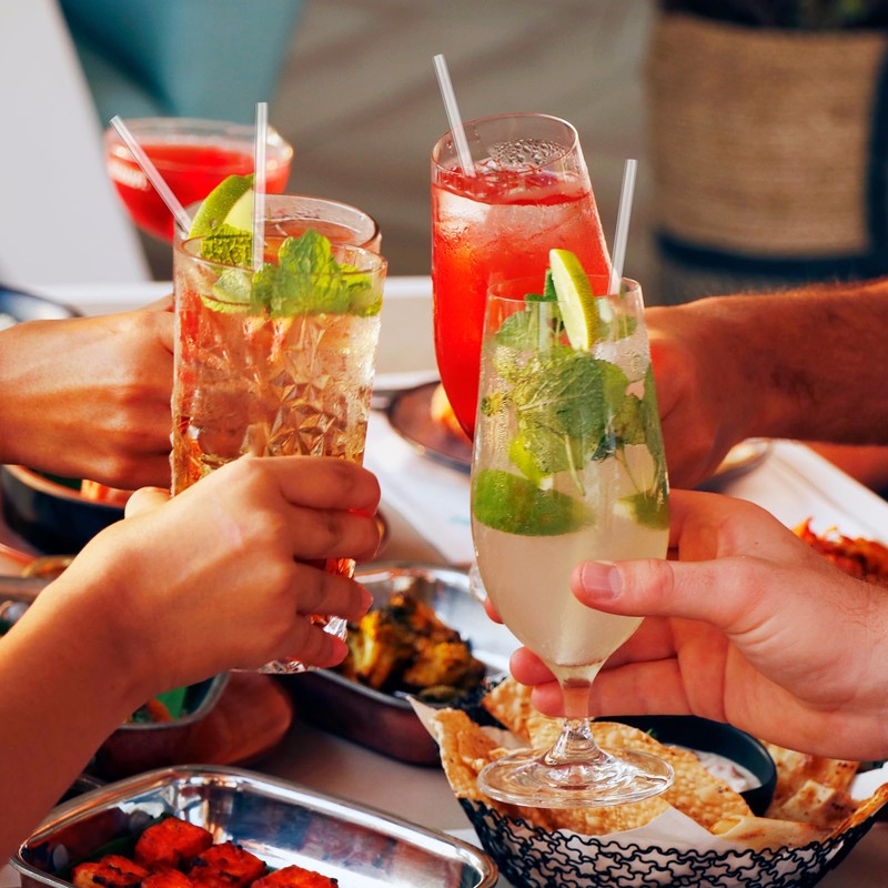 Plastic Straws [500 Pcs-7.8" Long] Individually Wrapped Clear Disposable Drinking