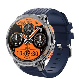 Lamshaw Compatible for Mingwear Military Smart Watch Bands, Sports Silicone Band Strap Replacement Wristband Compatible for Mingwear K68 1.85" Military Smart Watch (Blue)