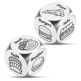 FRluceat Bridesmaid Gifts for Women Food Decision Dice Gift for Wife Husband Adult Women Men Birthday Wedding Gifts Couple Gifts for Girlfriend Boyfriend Pizza Gifts for Women Men Date Gifts Idea