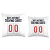 Days Without Solving Cubes 00 Speed Cubing Throw Pillow