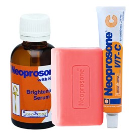 NEOPROSONE Express Kit Sérum + Crema + Limpiador Antimanchas Blanqueador Despigmentante con Vitamina C Antiedad RUTINA COMPLETA SKIN CARE VIRAL