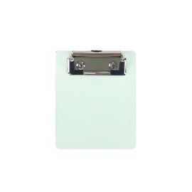 R/K Mini Clipboard with Hooks, Compact, Cute, 5 Colors Variation, Beige/Purple/Green/Blue/Milky White (Green)