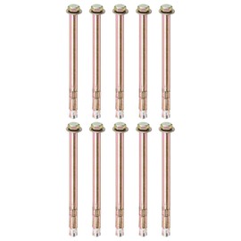 M METERXITY 10-Pack Hex Expansion Bolt, M6x120mm Colored Galvanized Iron-Carbon Steel External Hex Expansion Bolts, Anti-Corrosion Metal Bolt for Concrete/Dry Brick/Block Walls