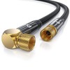 CSL, Satellite Cable, HDTV 90° Angled Premium F Connector, Coaxial