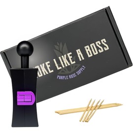 Purple Rose Supply Compression & Packing Tool | Precision Filler for 1 1/4 Size Shells – Enhances Burn Duration & Flow | 3-Step System: Compress, Set, Release | Mess-Free, Efficient Use