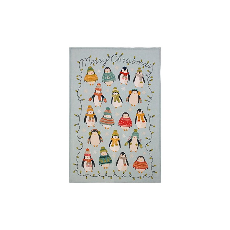 Ulster Weavers 29.1"x18.9" Penguin Lights Tea Towel
