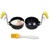2 Pack Stainless Steel Egg Poacher, Non-Stick Egg Poacher Pan