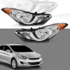 CHEDA Headlights Assembly Compatible with Hyundai Elantra 2011-2013 Clear Lens