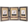 Lawrence Frames 11535T Antique Pewter Hinged Triple 3x5 Picture Frame