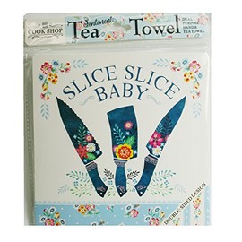 Cook Shop 207030015 Slice Baby Tea Towels, Polyester, Pale Blue Pastel
