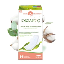 ORGANYC - Postpartum Pads Large Comfortable Medium Flow Day Pads Made with Certified Organic Cotton