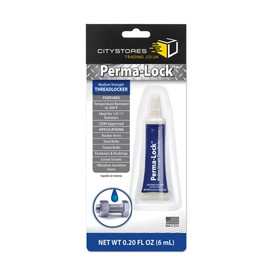 Citystores® JW Mid Strength Threadlocker Permanently Lock Fastener Seals For Metal Bolts Screws Anti-Vibration Reliable Bonding Easy Application Automotive Industrial Use 6ml