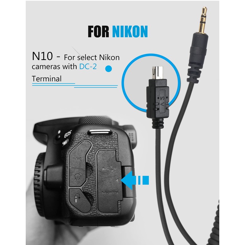 AODELAN Wireless Remote Control Shutter Release for Nikon, Timer Shutter