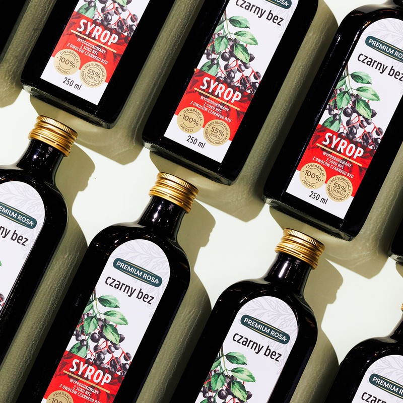 DAILYONE 2 bottles of Premium Rosa Sambucus Elderberry Syrup 250ml